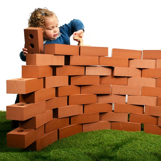 Real feel light weight bricks for construction play indoors or outdoors