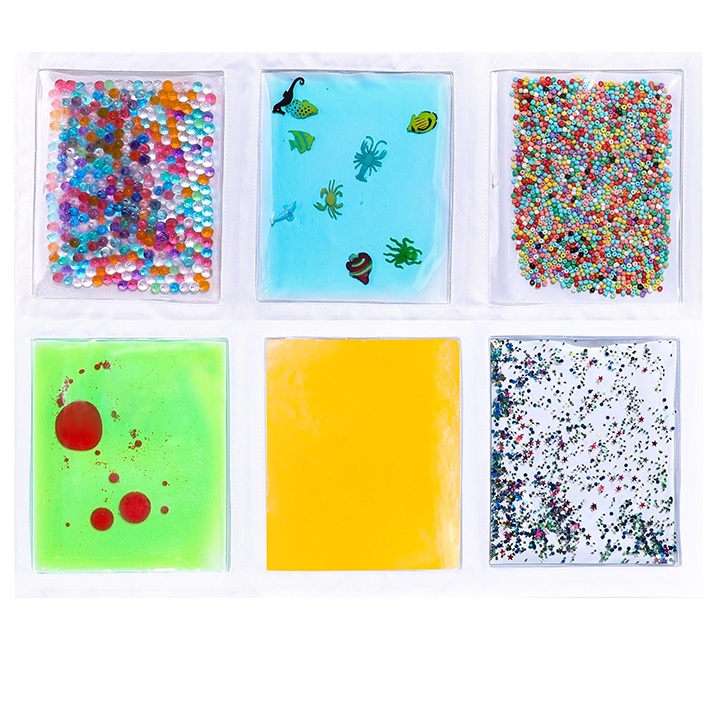 Pad for lap or floor with 6 textures