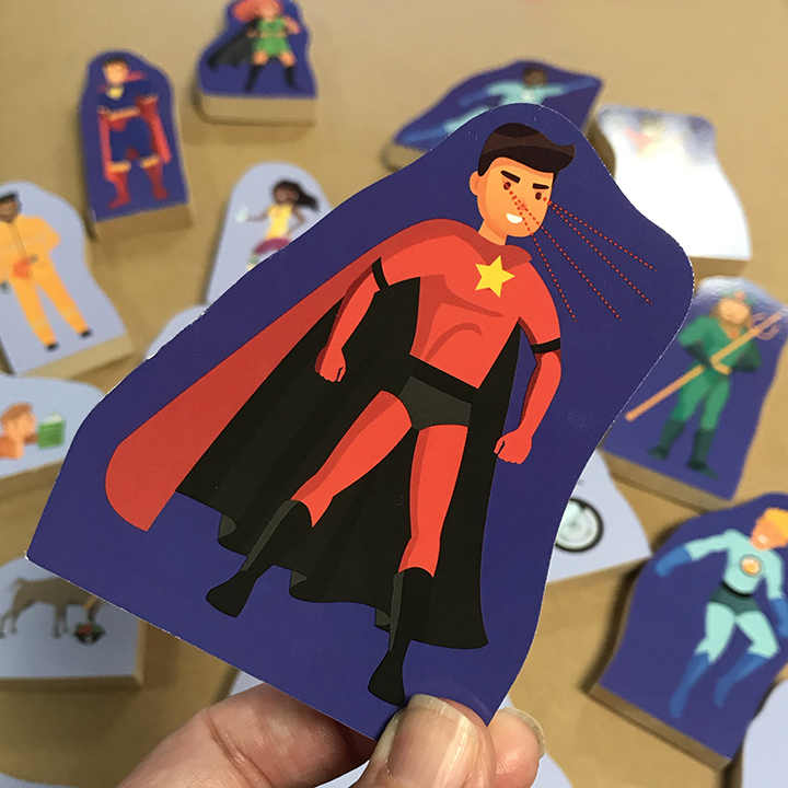 Superhero alter ego figure