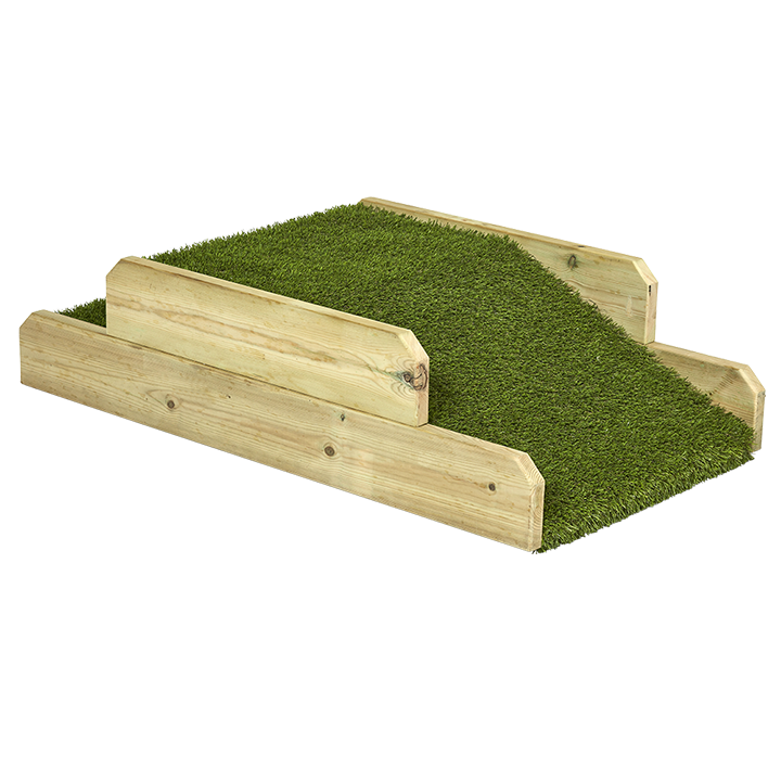 Slope side with grass