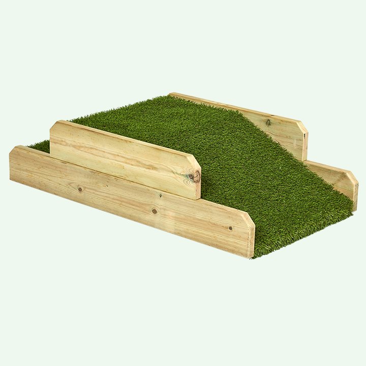 Slope side with grass
