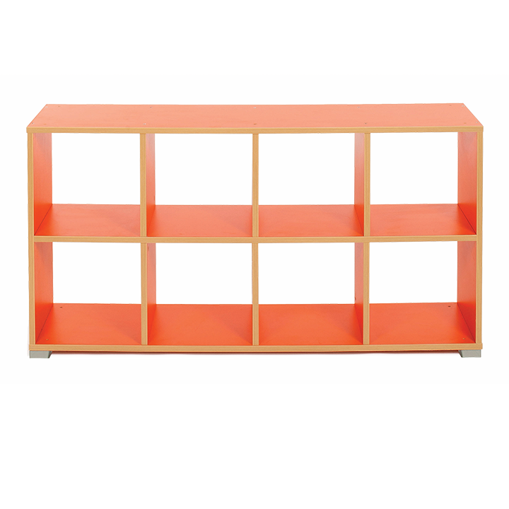 Orange Modern look backless cube storage