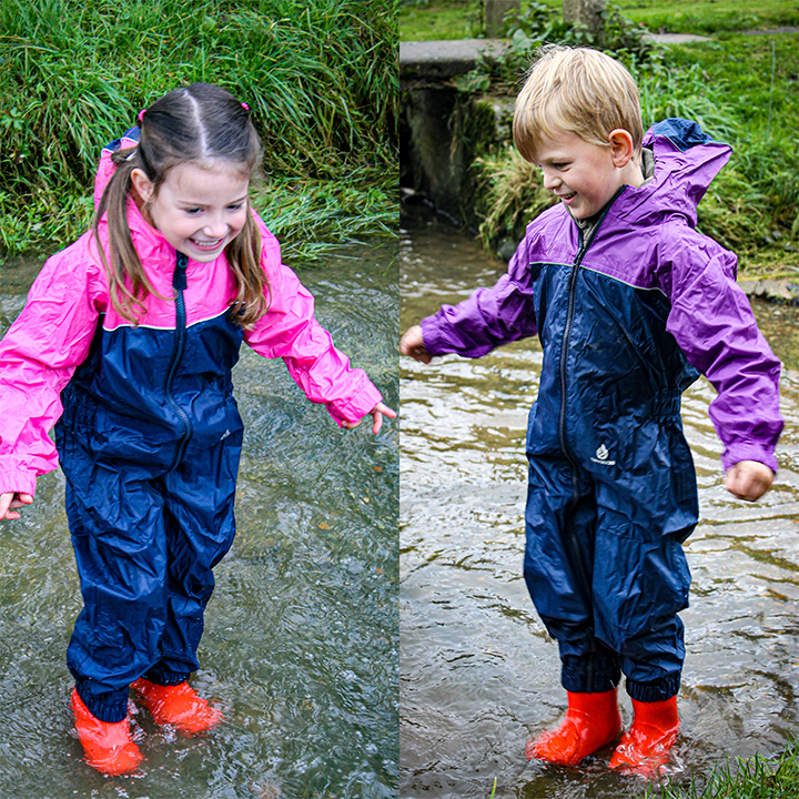 Two-Tone rain suits - navy plus choice of five colours
