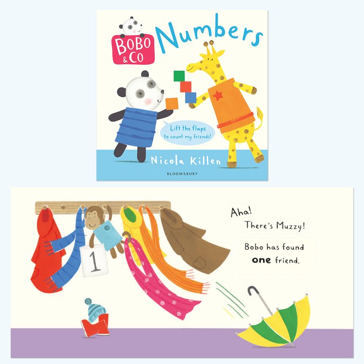 Front cover of board book on numbers