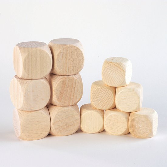 10 smooth beech wood cubes 40mm or 50mm options available