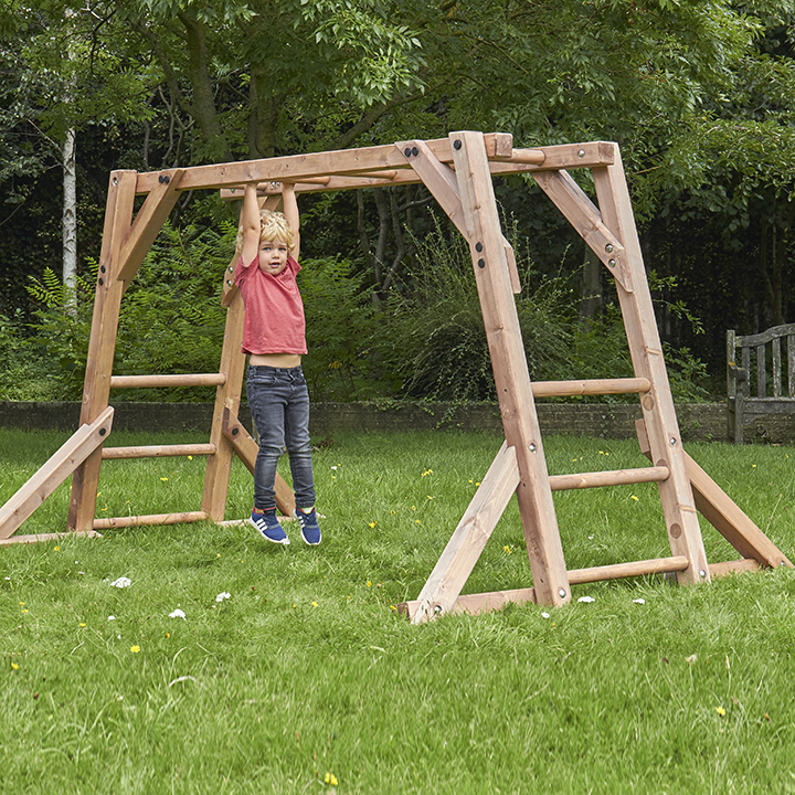 Set of monkey bars and steps