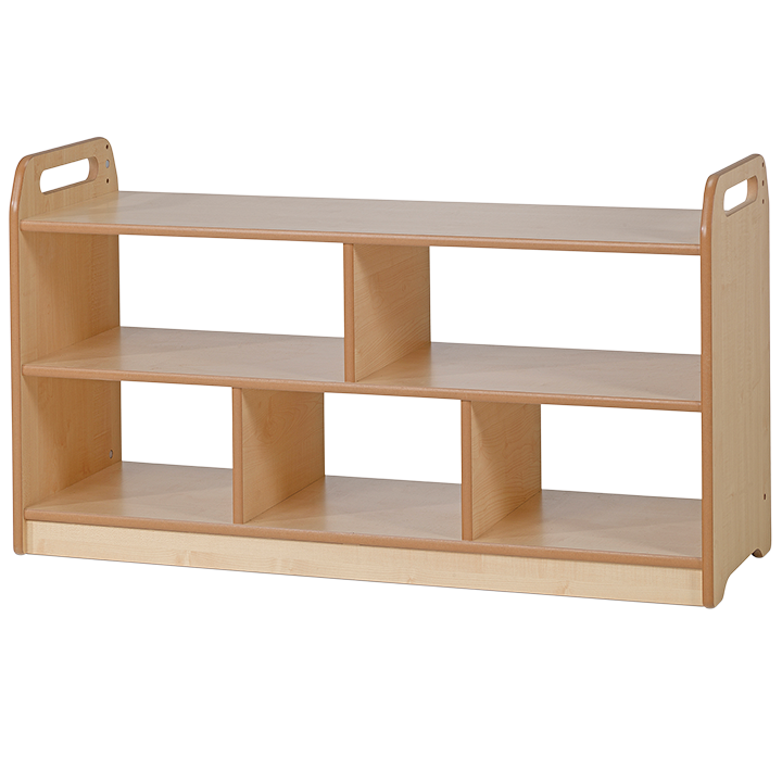 Large cubby unit with five spaces for storage