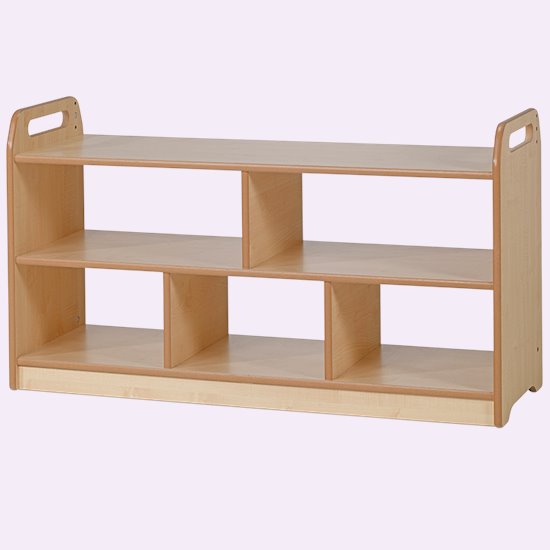 Large cubby unit with five spaces for storage