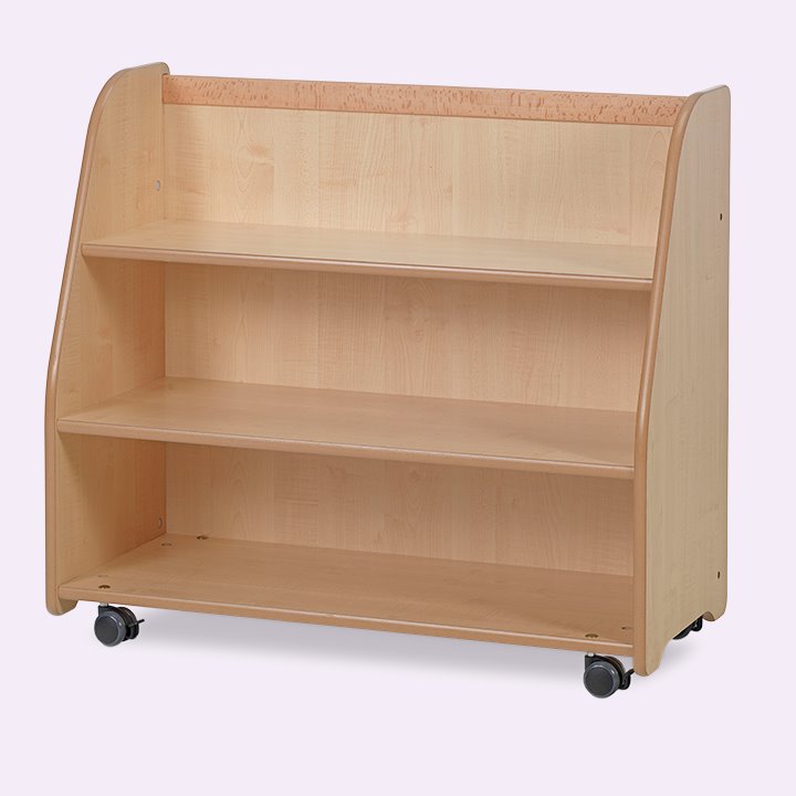Display unit with three shelves