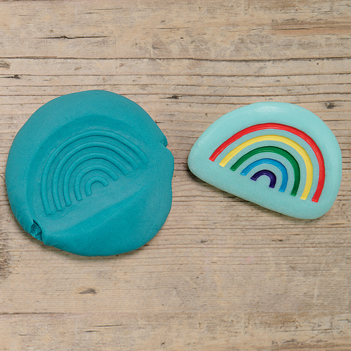 Weather Stones - imprint in dough