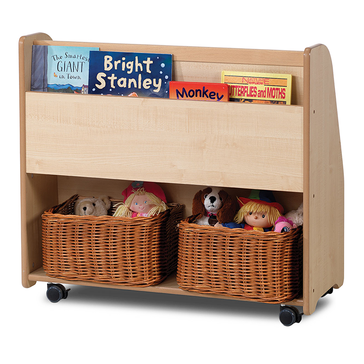 Extra shelf and room for larger books at the back