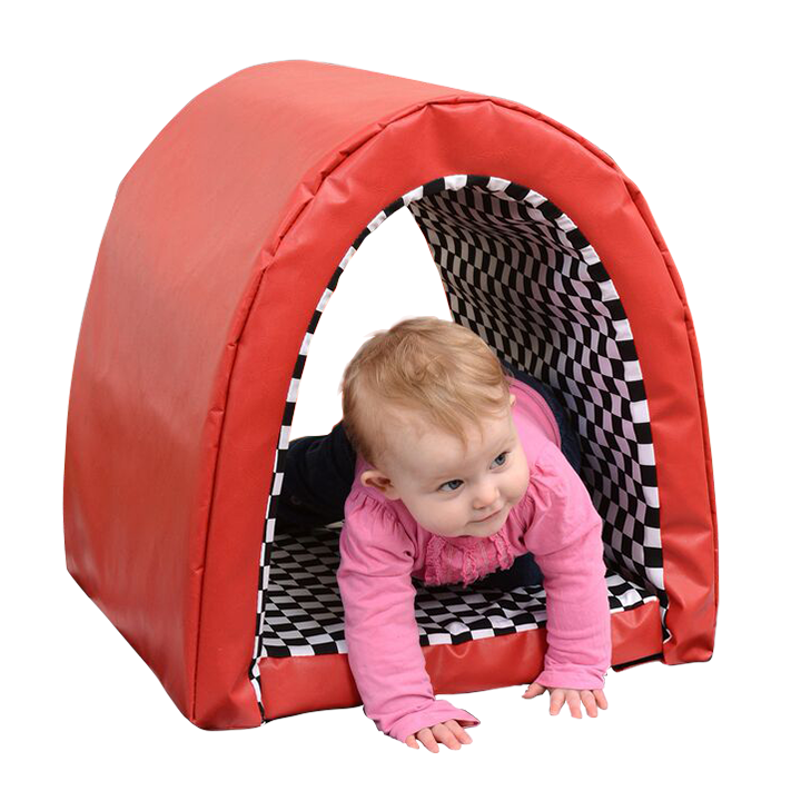 Soft play Black White Red tunnel