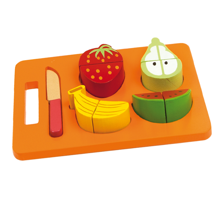 Cutting Fruits, Tray and Knife.