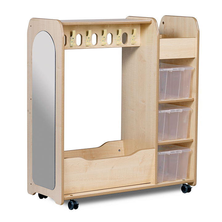 Empty mobile dressing up unit