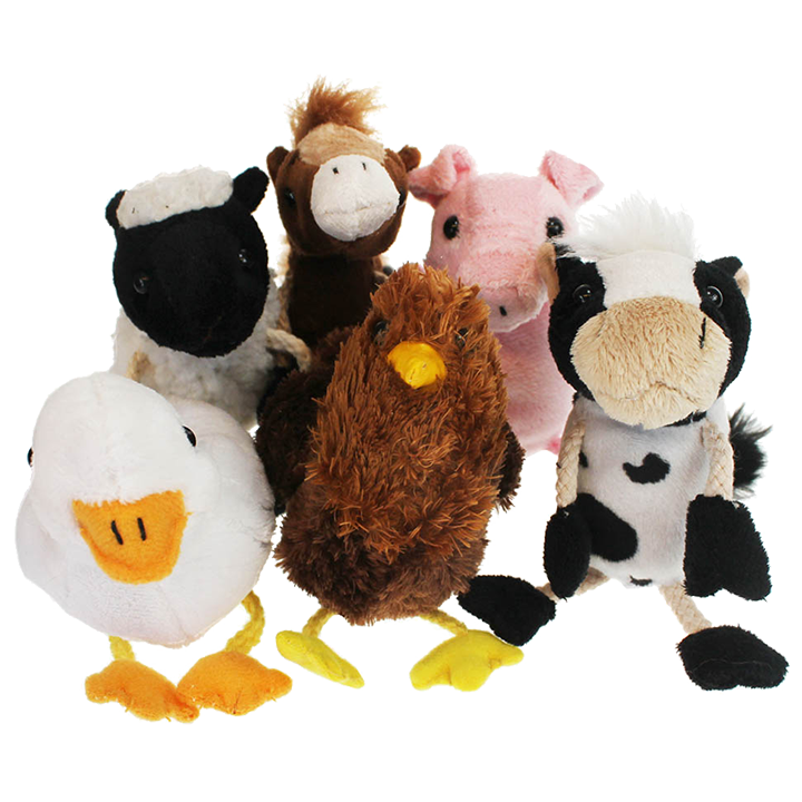 Set of six finger puppets