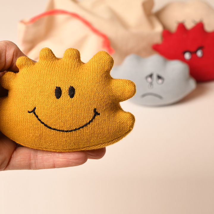 Soft wool knit emotion plushies