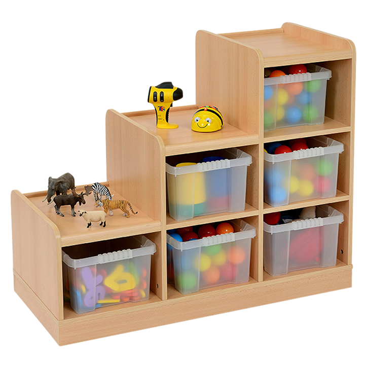 Modern multi-level units for easy access.