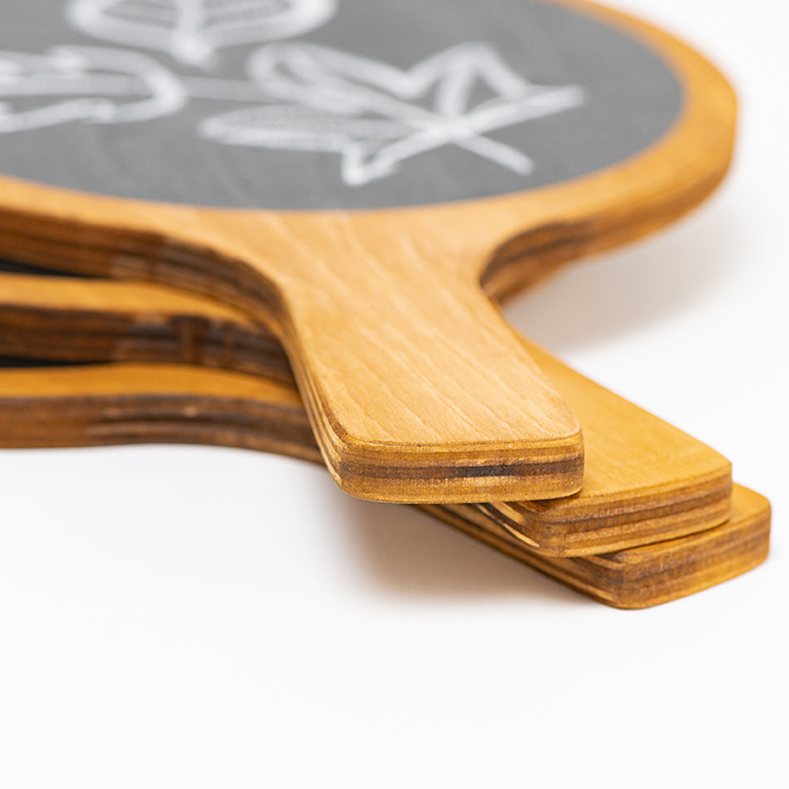 Three boards for chalk