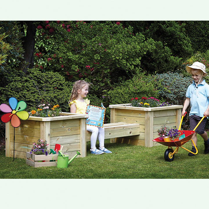 Bench with space fro plants