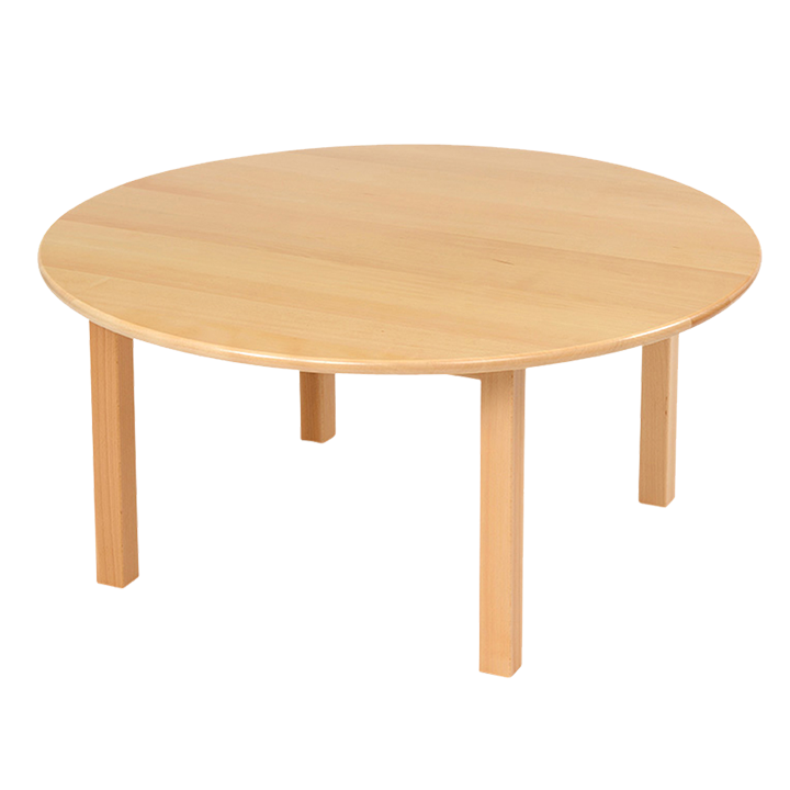 Round wooden table