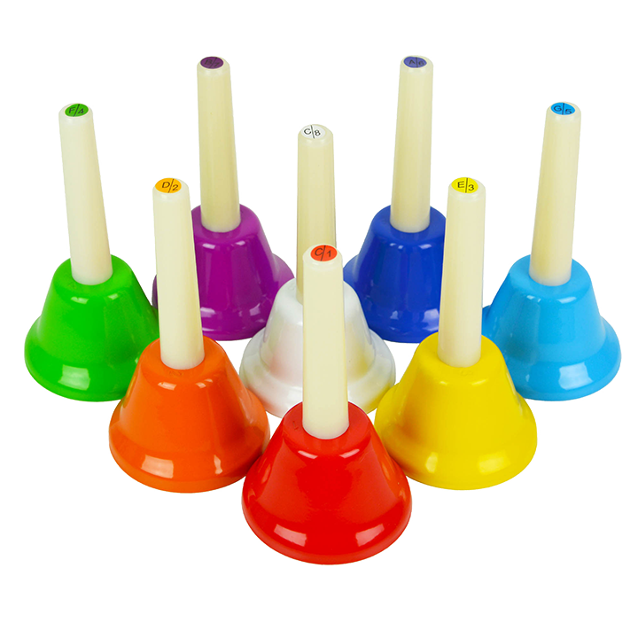 Rainbow coloured bells