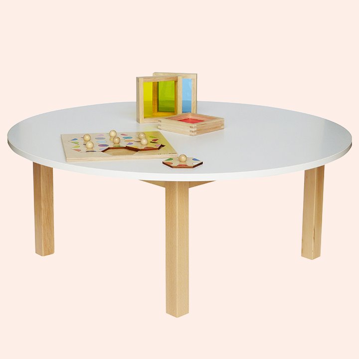 Round laminate table