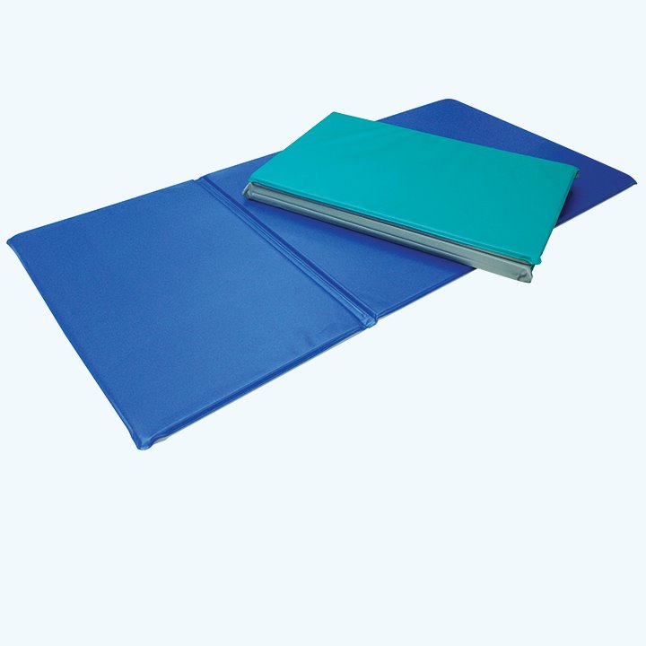 Aqua and blue mats