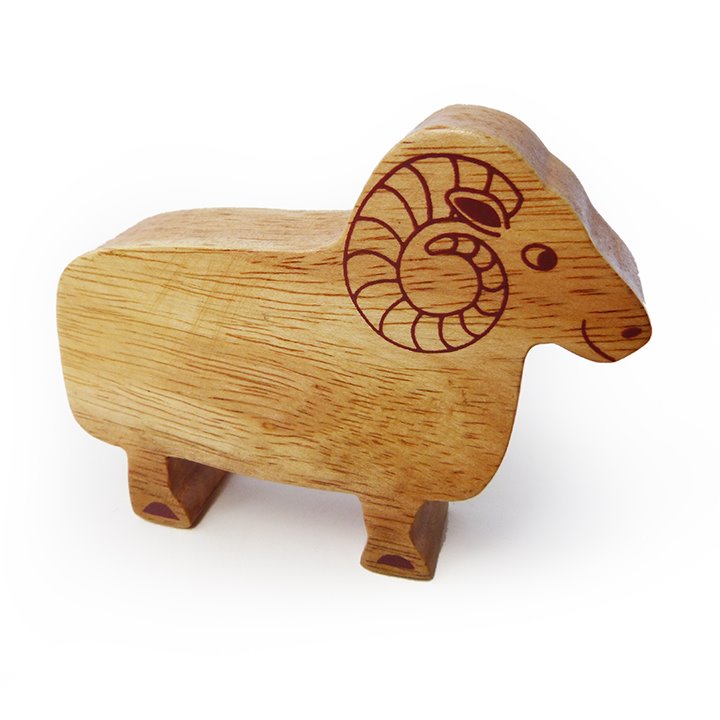 Chunky wooden sheep