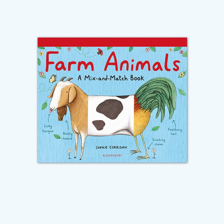 Mix and Match Farm Animals board book front cover