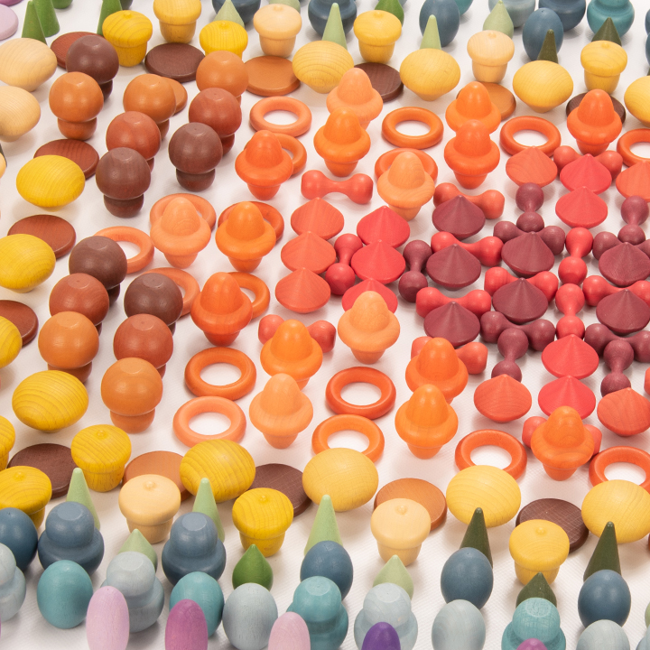 7 muted rainbow colours