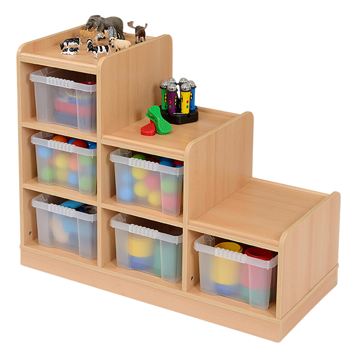 Stepped storage unit