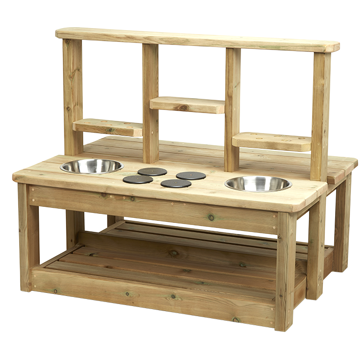 Two sided mud kitchen