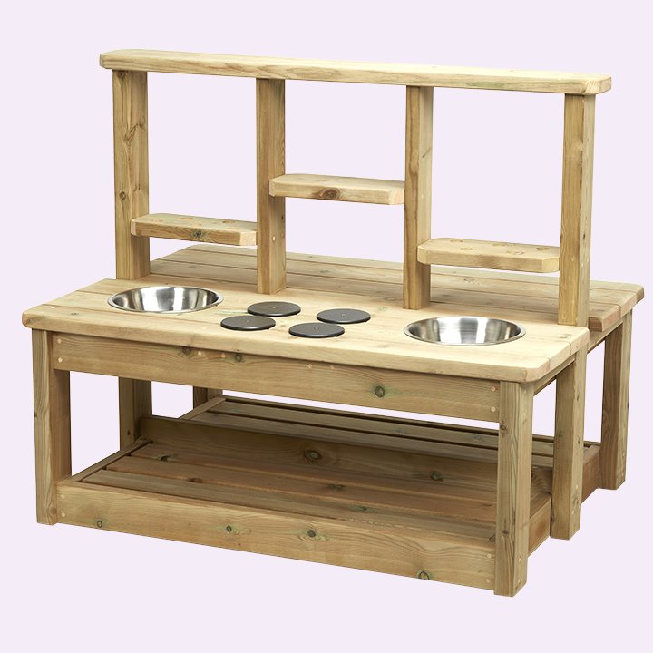Two sided mud kitchen