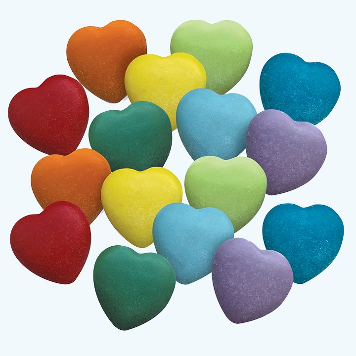 Set of 16 colourful Kindness Hearts