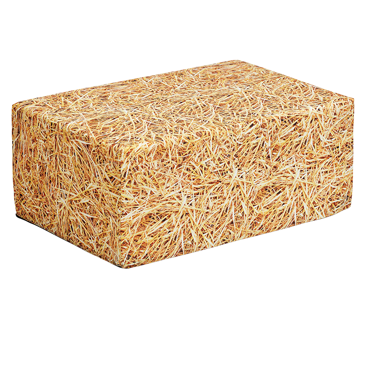 Pretend hay bale seat