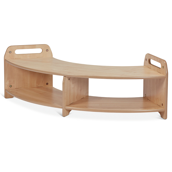 Curved low shelves