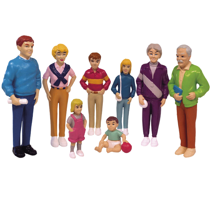 Plastic figures for multicultural play