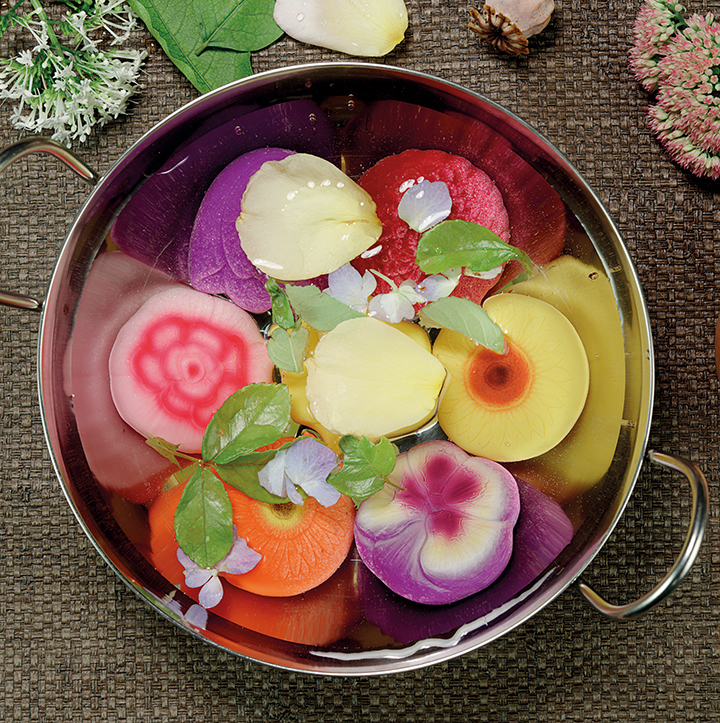 Potion making with flower stones