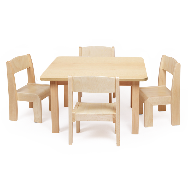 Chair Saver Set Square Wood Effect Top