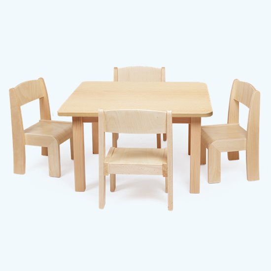 Chair Saver Set Square Wood Effect Top