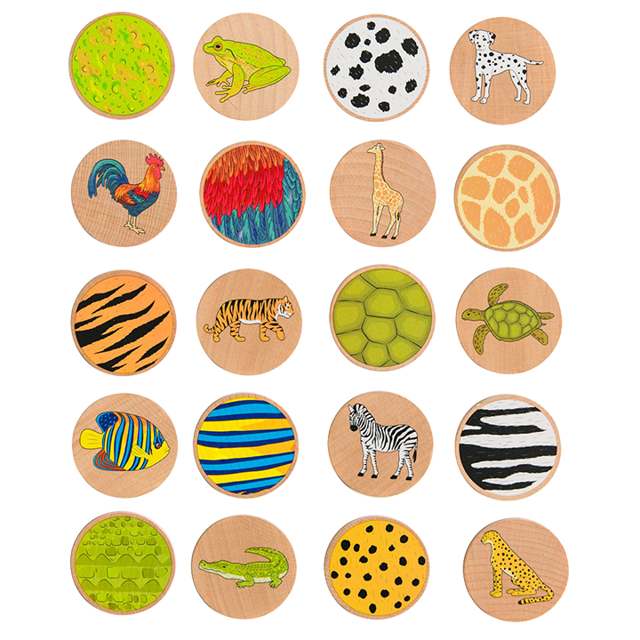 Matching animal discs