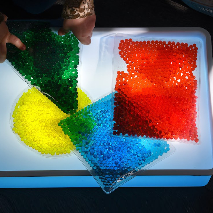 Squishy shapes on light box