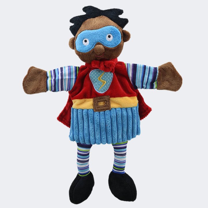 Puppet with blue mask