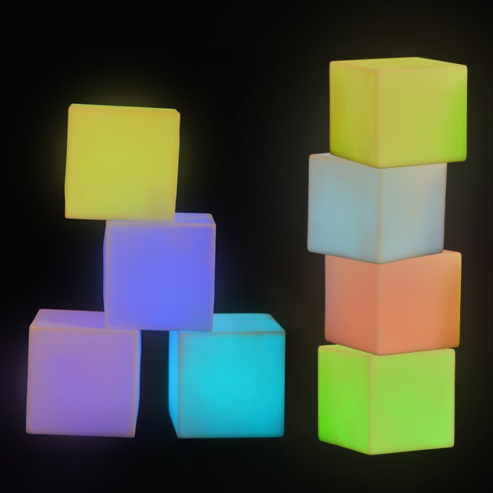 LED colour changing mood blocks