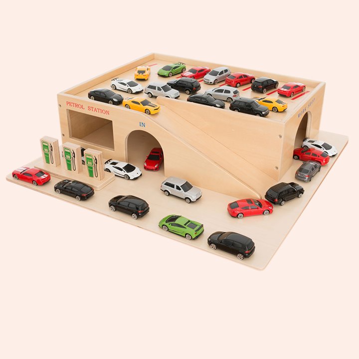 Childrens wooden car 2024 garage