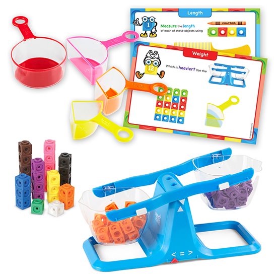 Measuring set and activity pieces