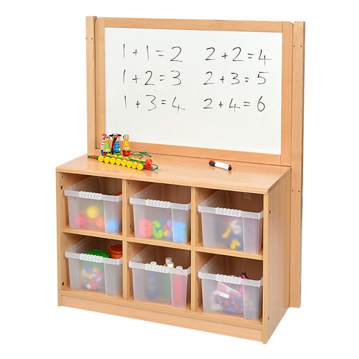 Unit with baskets and whiteboard