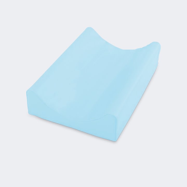 Curved light blue changing mat