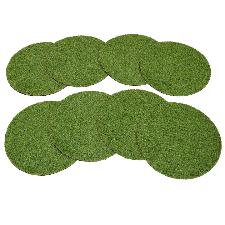Set of 8 artificial grass mats