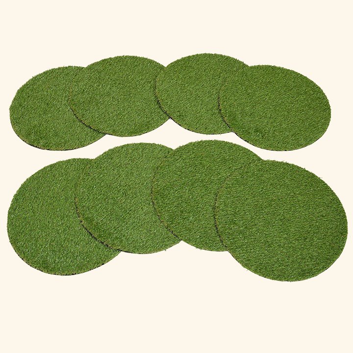 Set of 8 artificial grass mats